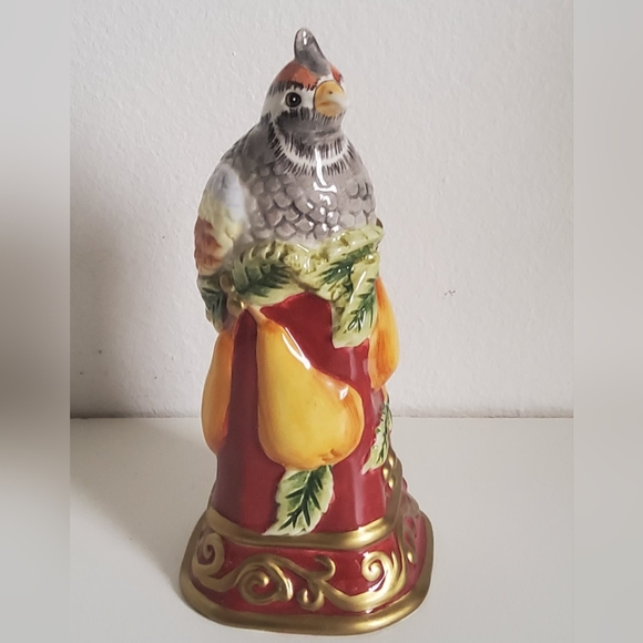 Vintage Fitz and Floyd Ceramic Patridge Bell - Picture 3 of 7